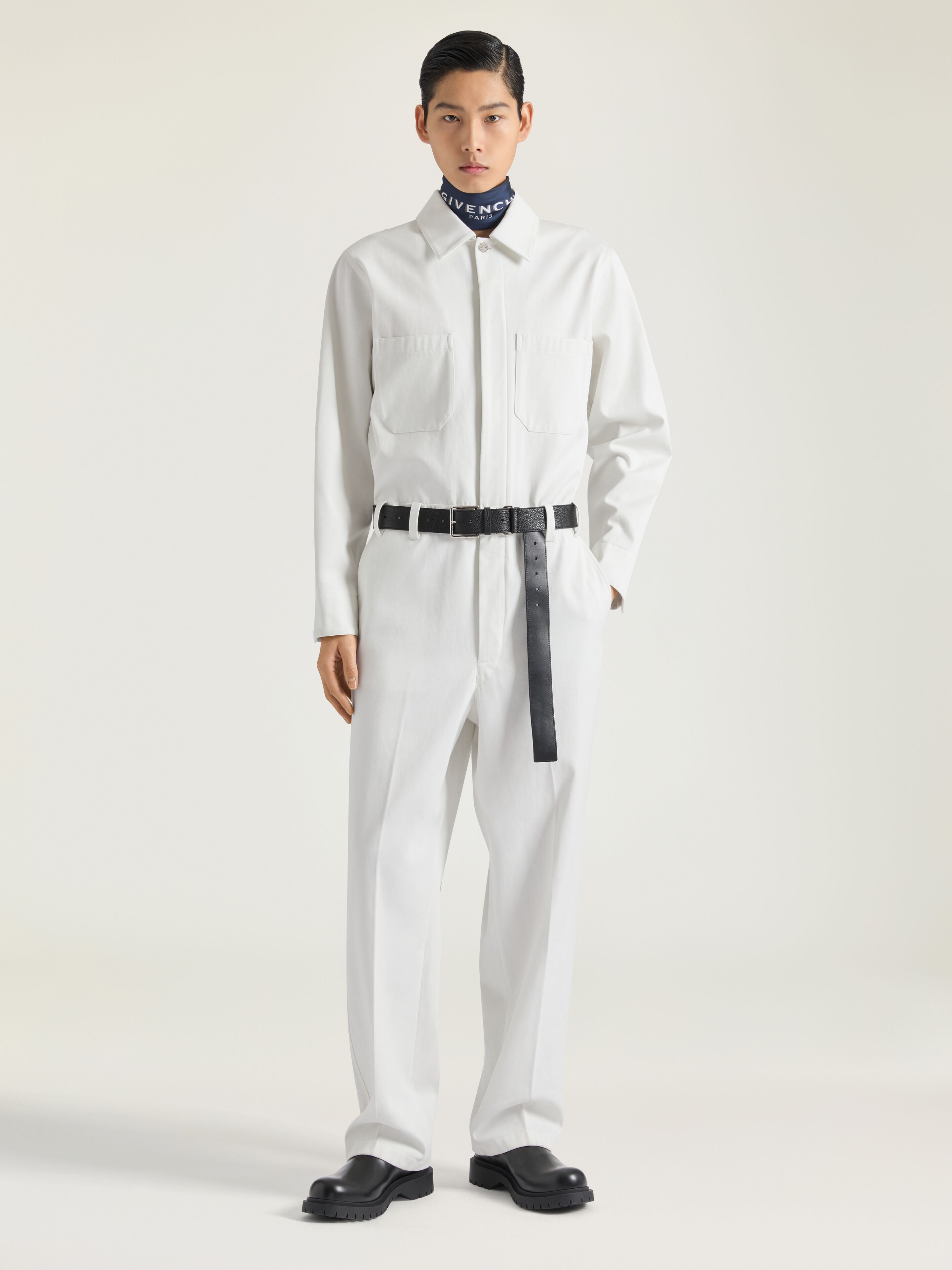 All-in-one cotton twill with GIVENCHY Paris embroidery